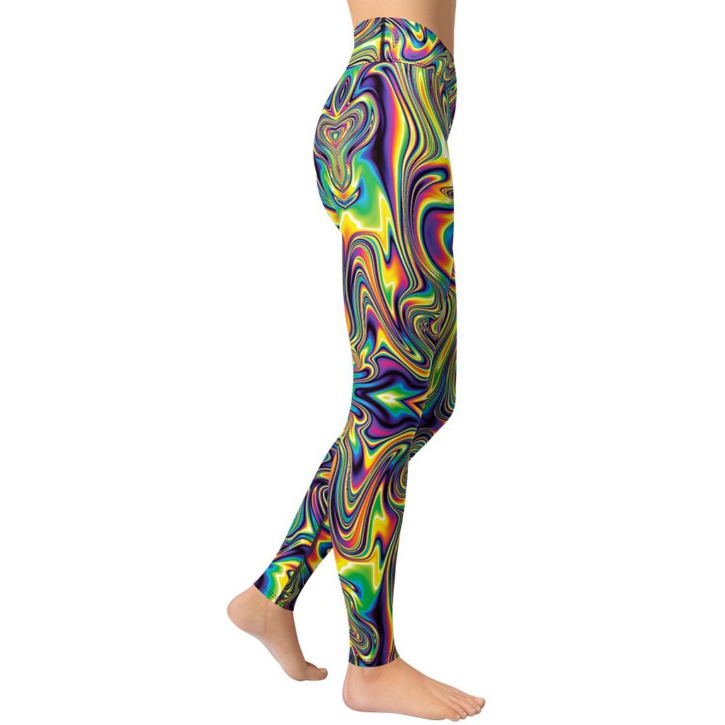 Vibrant Psychedelic Yoga Leggings