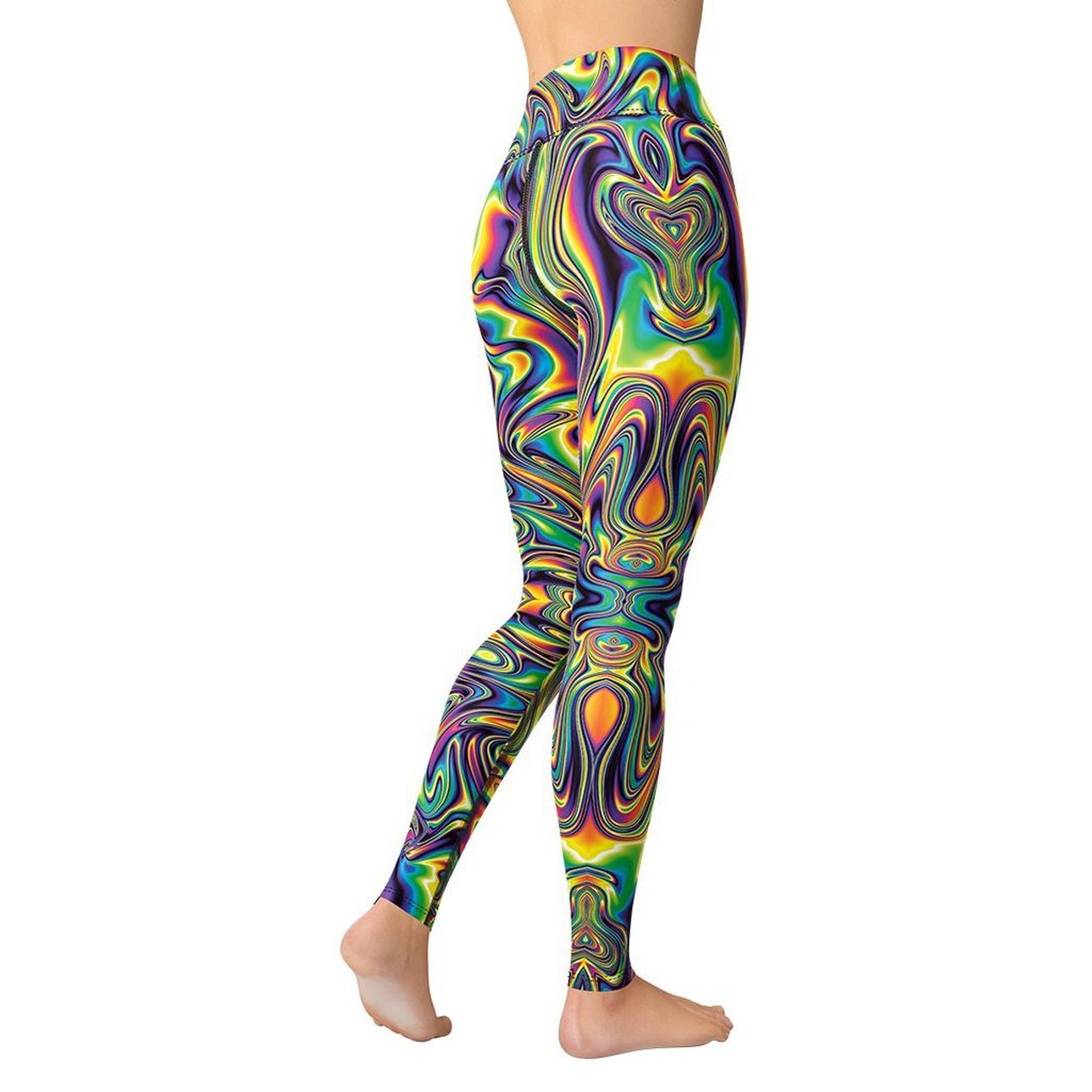Vibrant Psychedelic Yoga Leggings