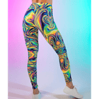 Vibrant Psychedelic Yoga Leggings