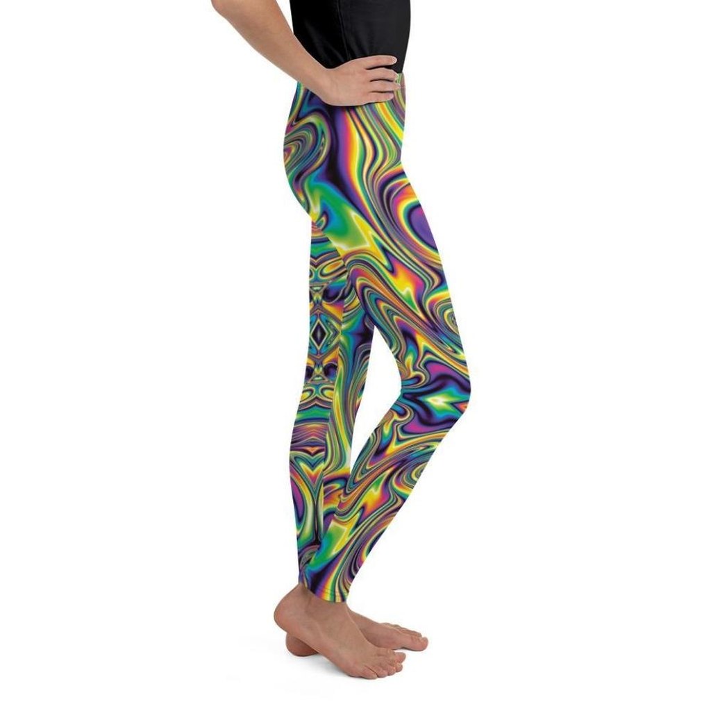 Vibrant Psychedelic Youth Leggings