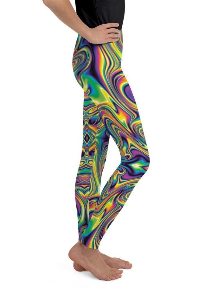 Vibrant Psychedelic Youth Leggings