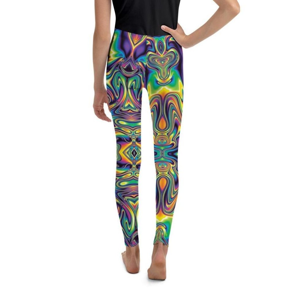 Vibrant Psychedelic Youth Leggings