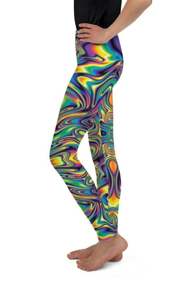 Vibrant Psychedelic Youth Leggings