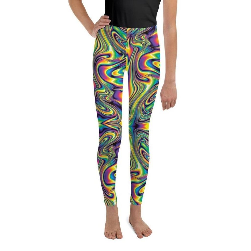 Vibrant Psychedelic Youth Leggings