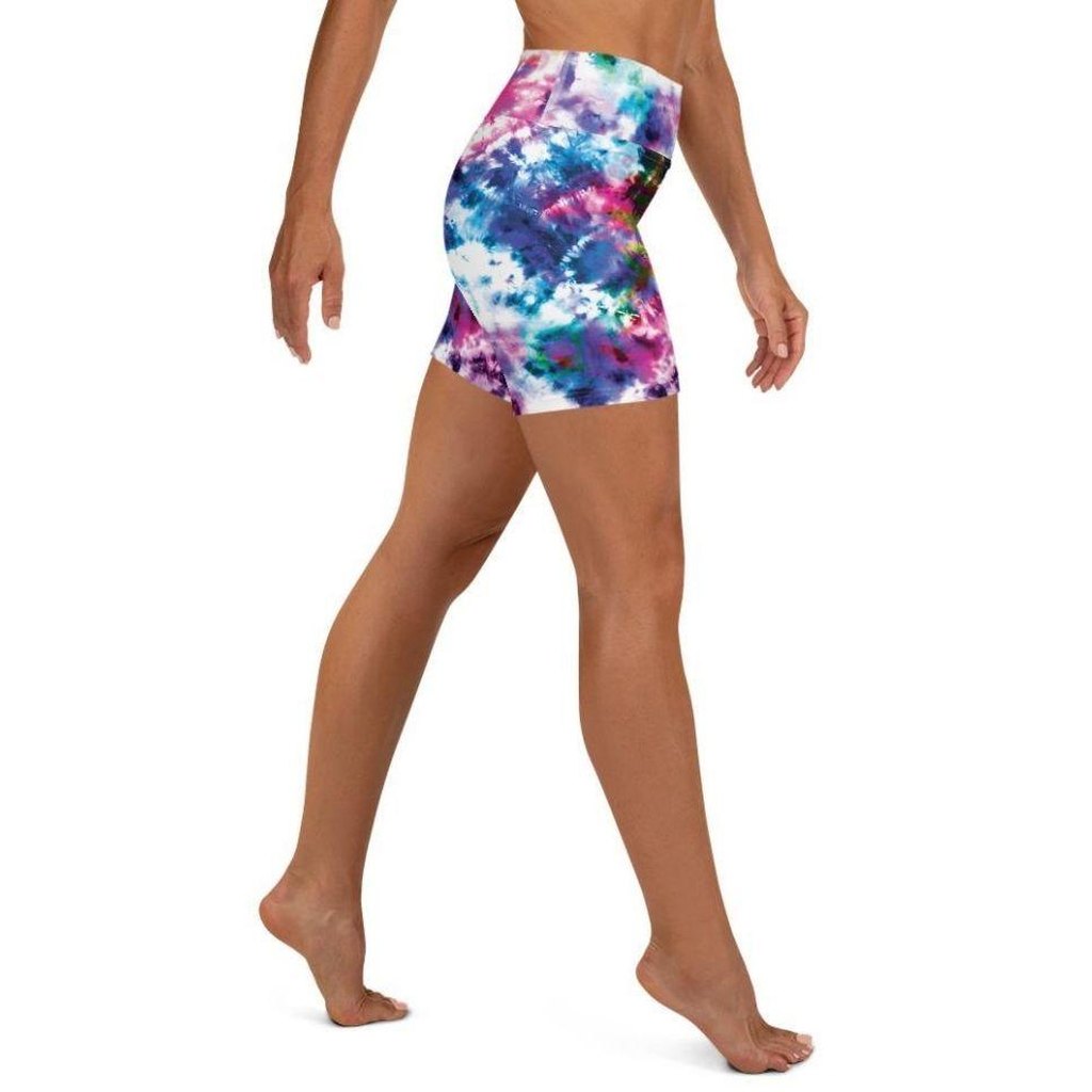 Vibrant Tie Dye Yoga Shorts
