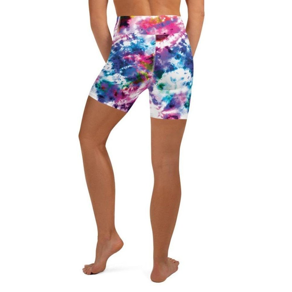 Vibrant Tie Dye Yoga Shorts