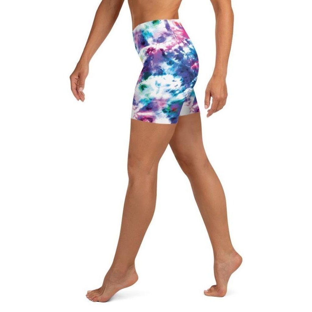 Vibrant Tie Dye Yoga Shorts