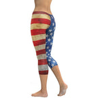 Vintage American Flag Capris