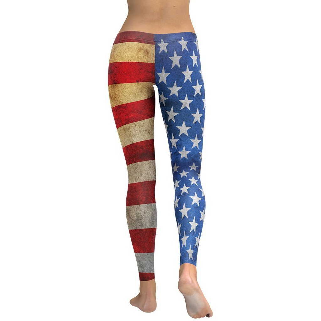 Vintage American Flag Leggings