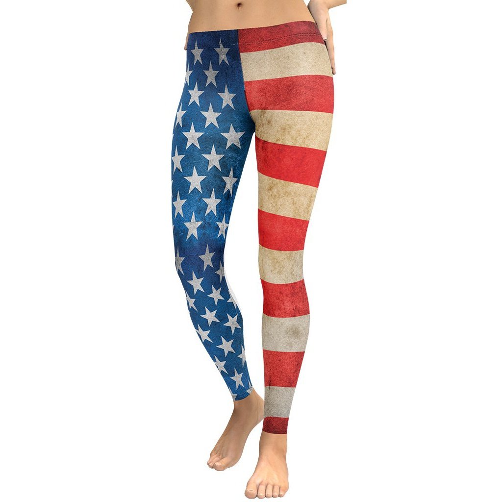 Vintage American Flag Leggings