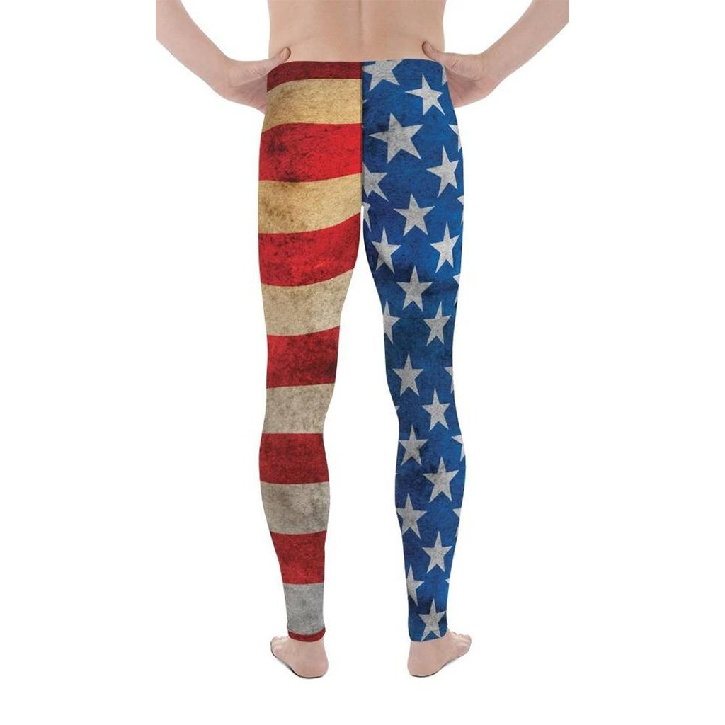 Vintage American Flag Men's Leggings