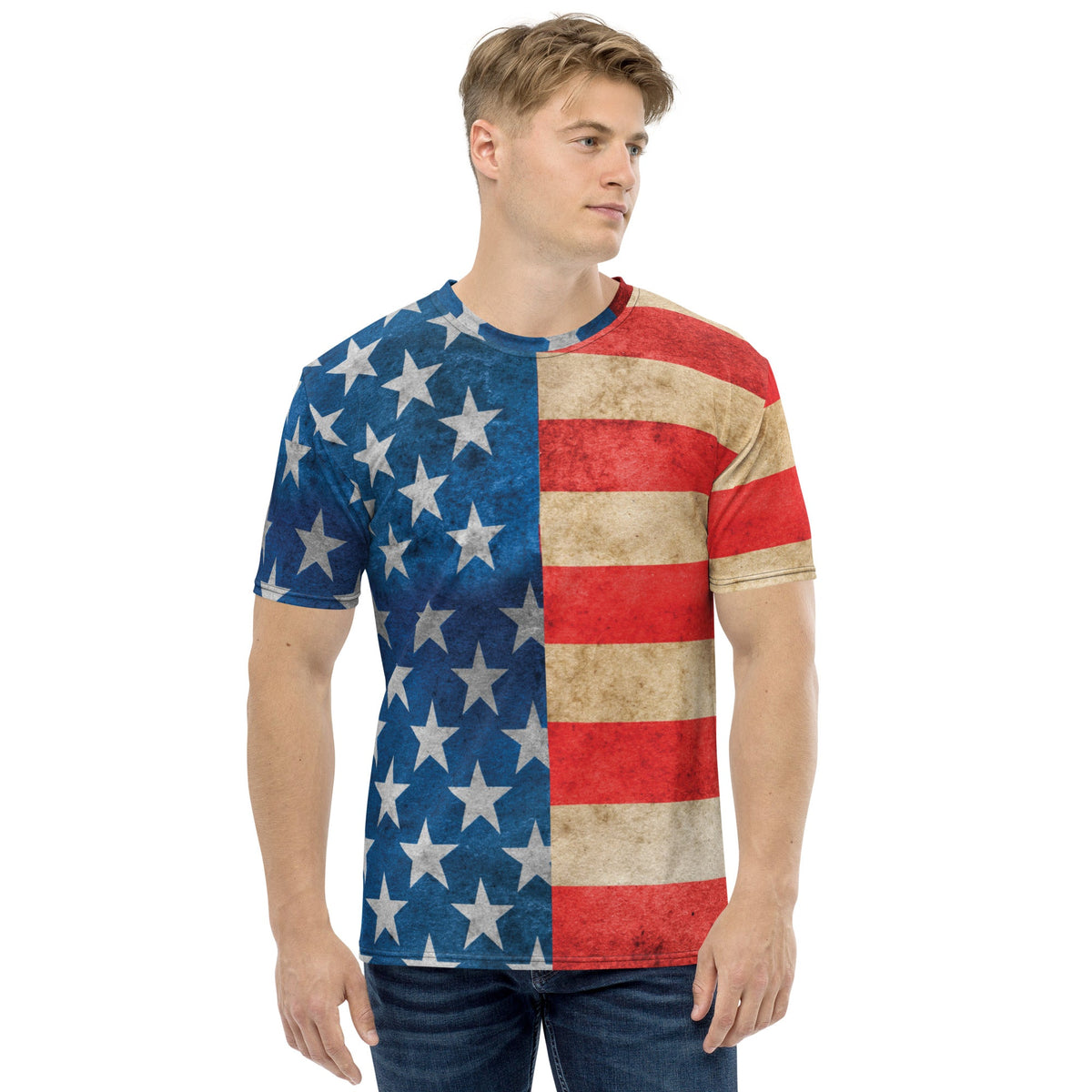 Vintage American Flag Men's T-shirt: Men's Patriotic Outfits