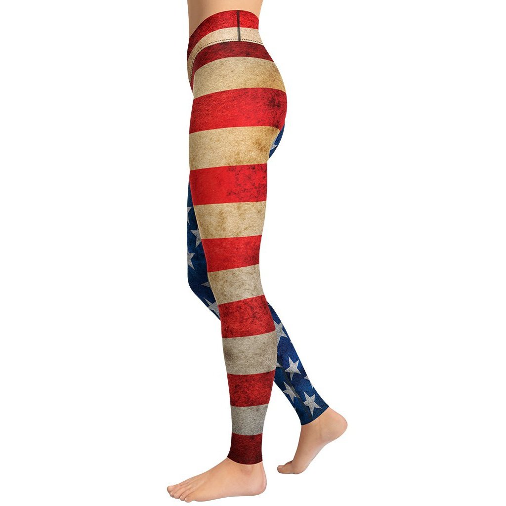 Patriotic workout deals leggings