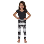 Vintage Black & White Christmas Kid's Leggings