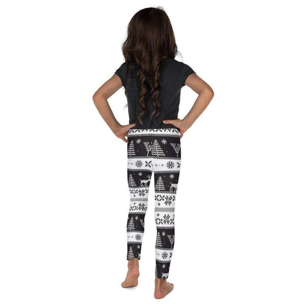 Vintage Black & White Christmas Kid's Leggings