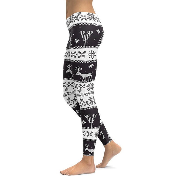 White clearance christmas leggings