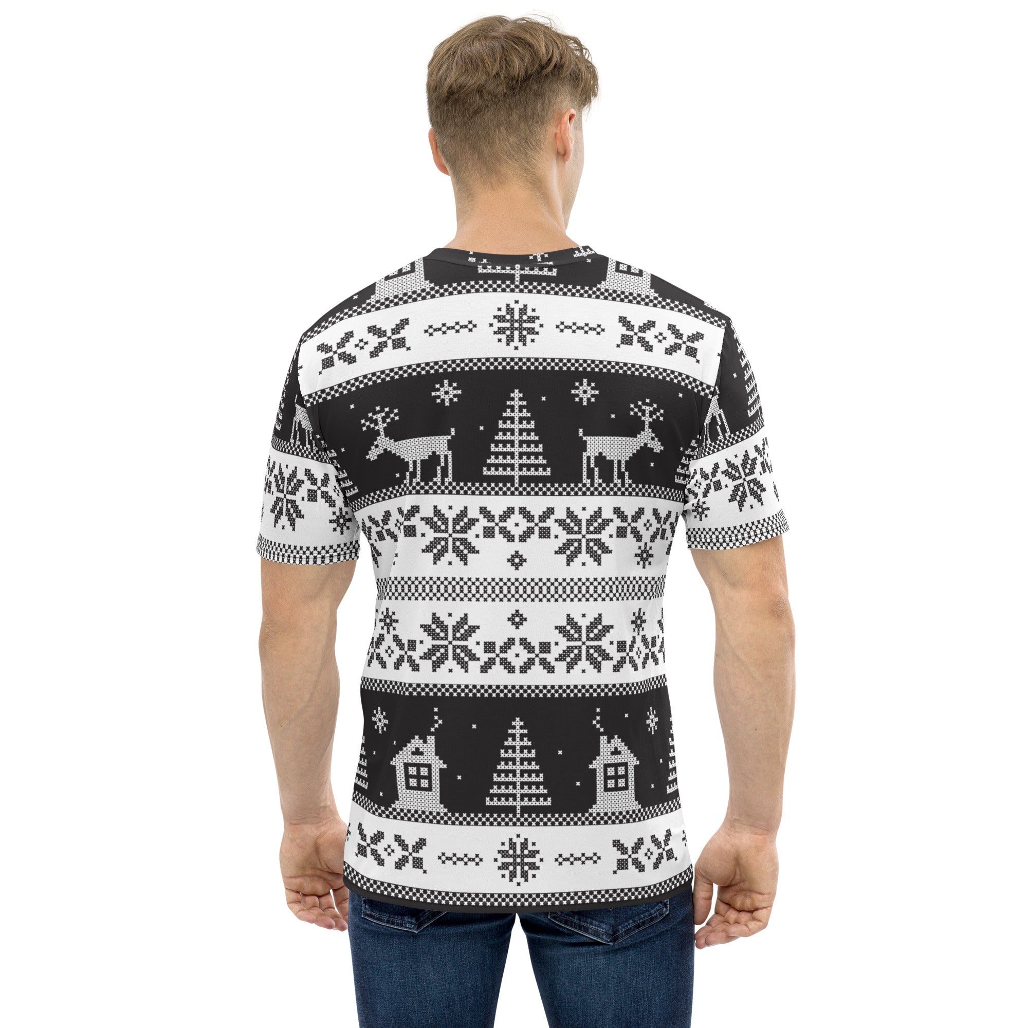 Vintage Black & White Christmas Men's T-shirt