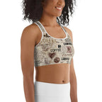 Vintage Coffee Sports Bra