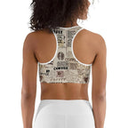Vintage Coffee Sports Bra