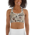 Vintage Coffee Sports Bra