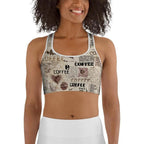 Vintage Coffee Sports Bra