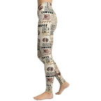 Vintage Coffee Yoga Leggings - FiercePulse - Premium Workout Leggings - Yoga Pants