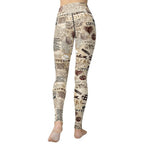 Vintage Coffee Yoga Leggings - FiercePulse - Premium Workout Leggings - Yoga Pants