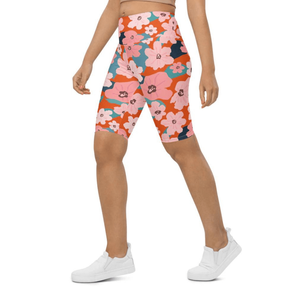 Vintage Floral Biker Shorts