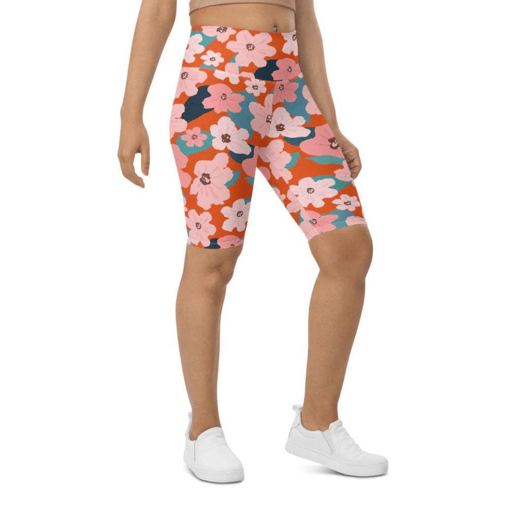 Vintage Floral Biker Shorts