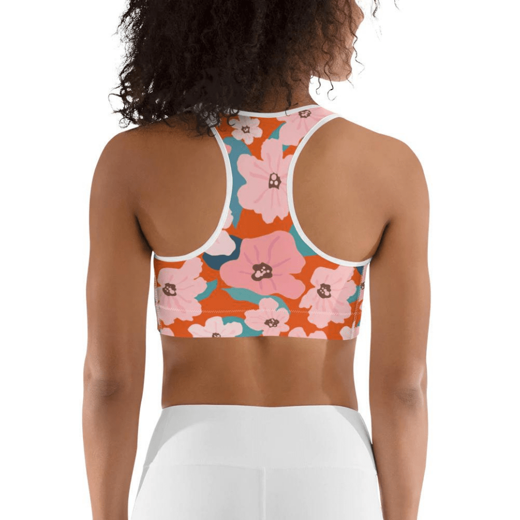 Vintage Floral Sports Bra