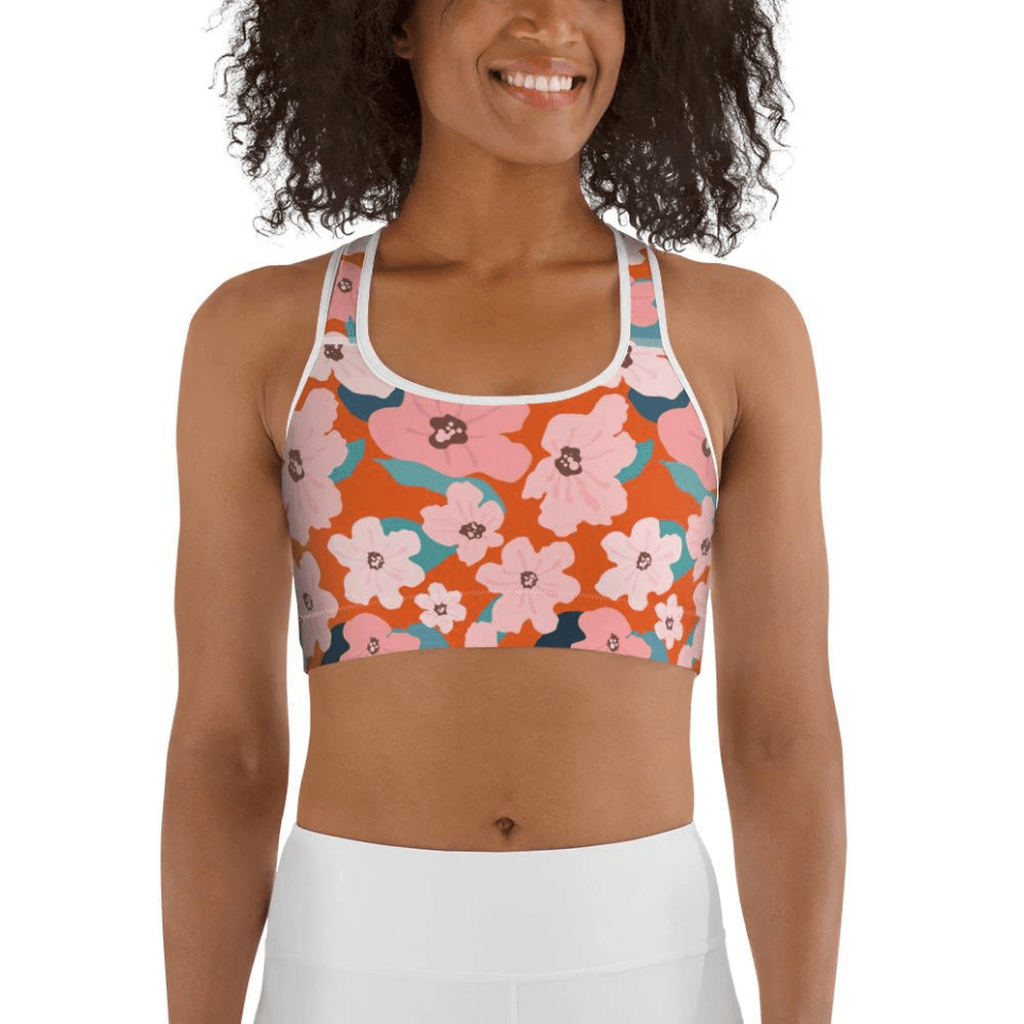 Vintage Floral Sports Bra