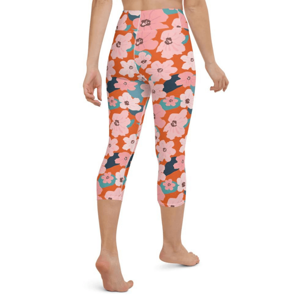 Vintage Floral Yoga Capris