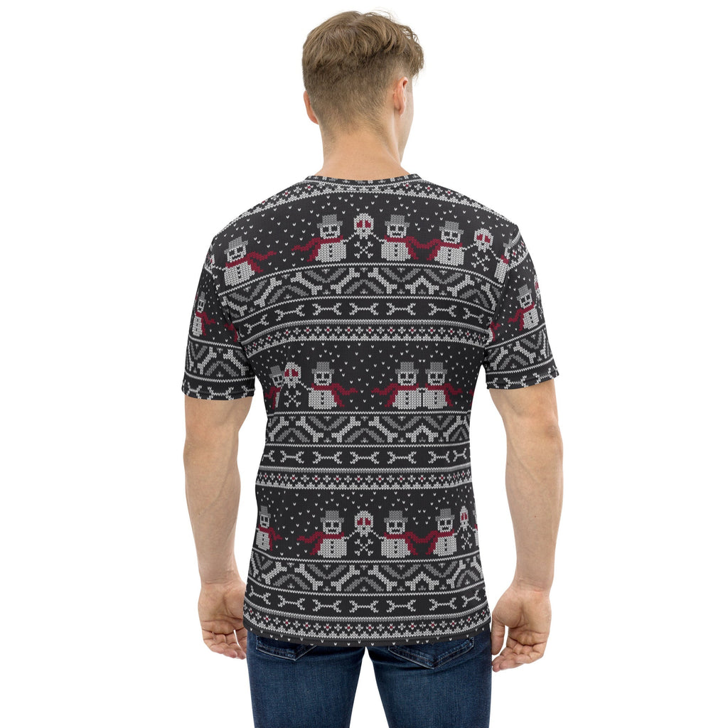 Vintage Goth Knitted Print Men's T-shirt