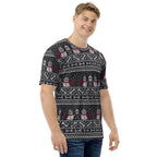 Vintage Goth Knitted Print Men's T-shirt
