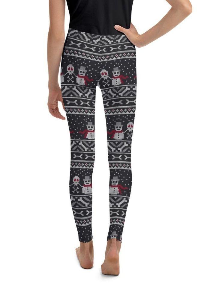 Vintage Got Knitted Print Youth Leggings