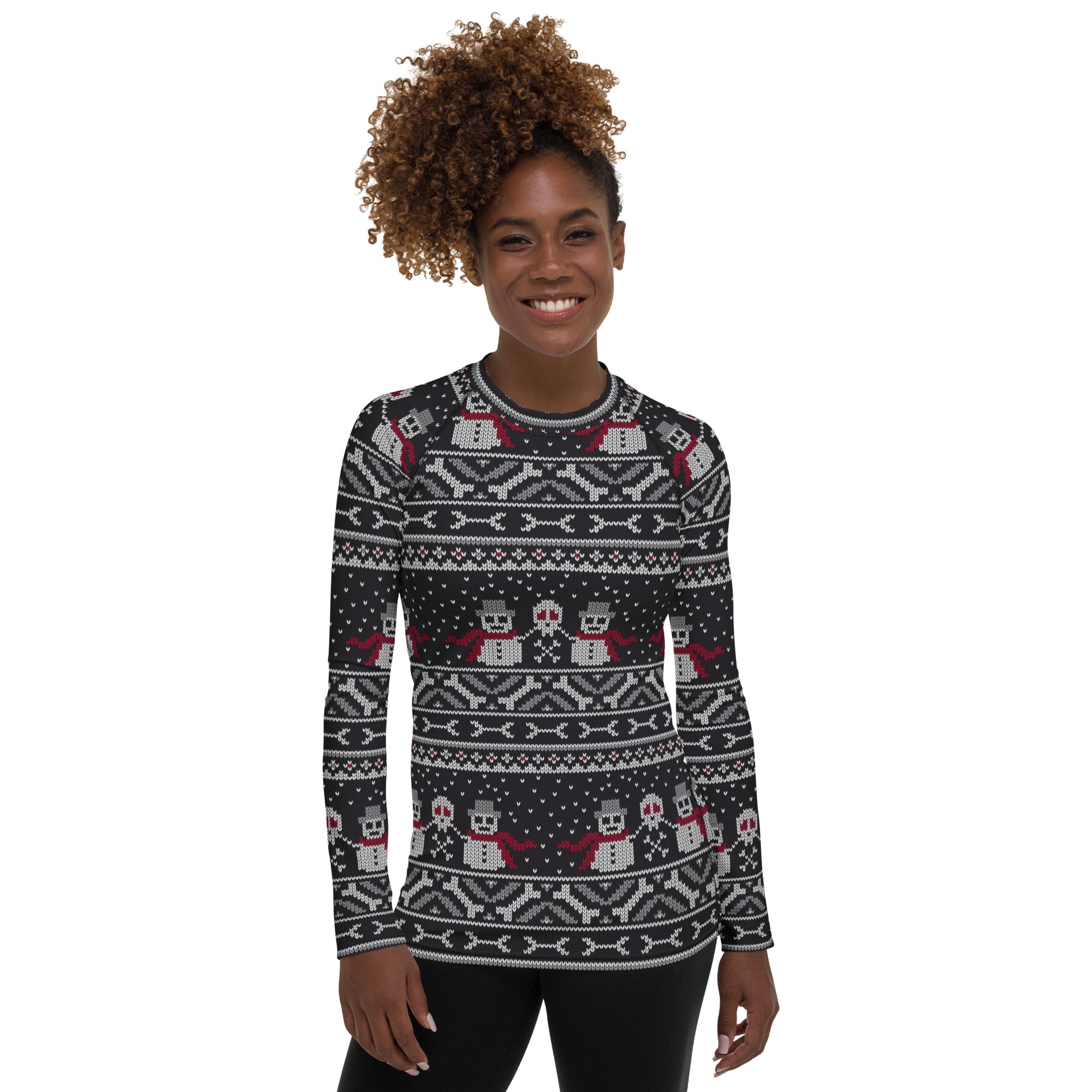 Vintage Goth Knitted Rash Guard