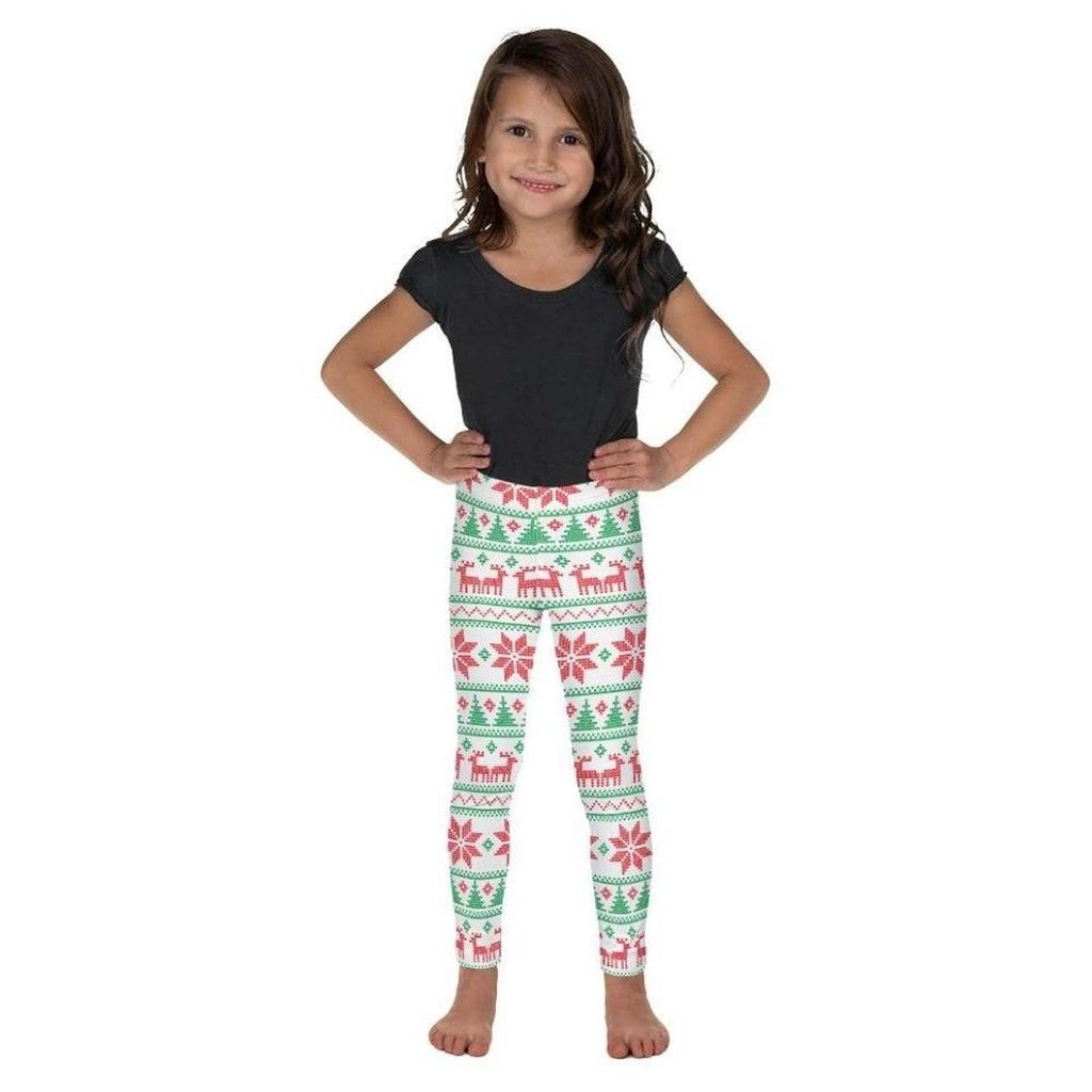 Vintage Knit Print Kid's Leggings