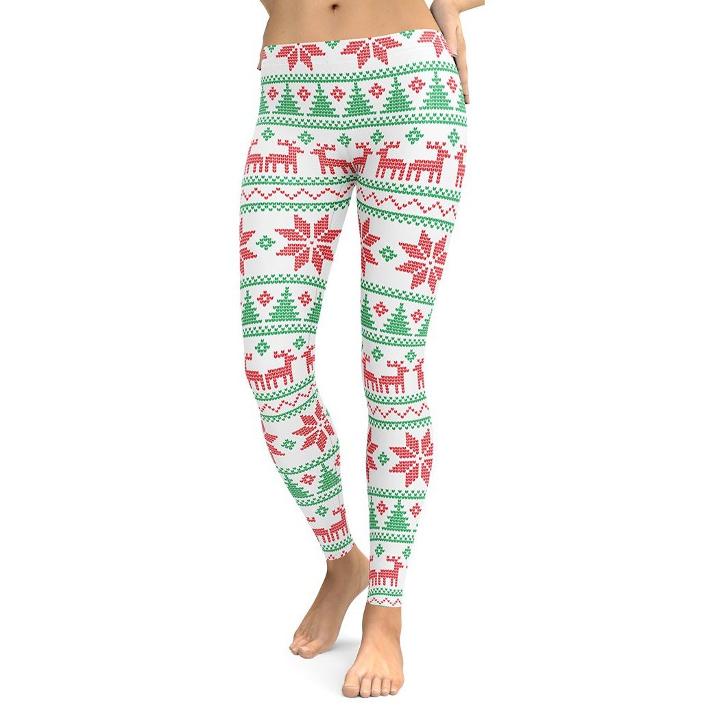 Vintage Knit Print Leggings