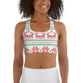 Vintage Knit Print Sports Bra