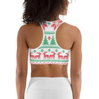 Vintage Knit Print Sports Bra
