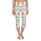 Vintage Knit Print Yoga Capris