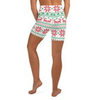 Vintage Knit Print Yoga Shorts
