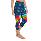 Vivid Reindeer Yoga Capris