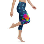 Vivid Reindeer Yoga Capris