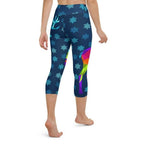 Vivid Reindeer Yoga Capris