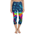 Vivid Reindeer Yoga Capris