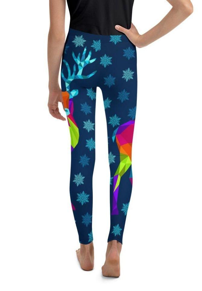 Vivid Reindeer Youth Leggings