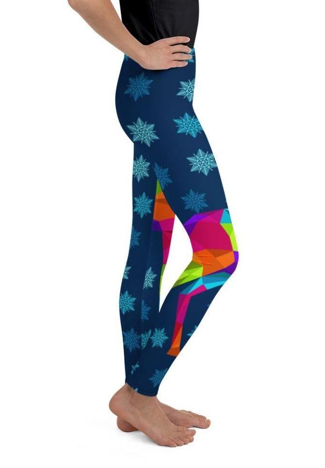 Vivid Reindeer Youth Leggings
