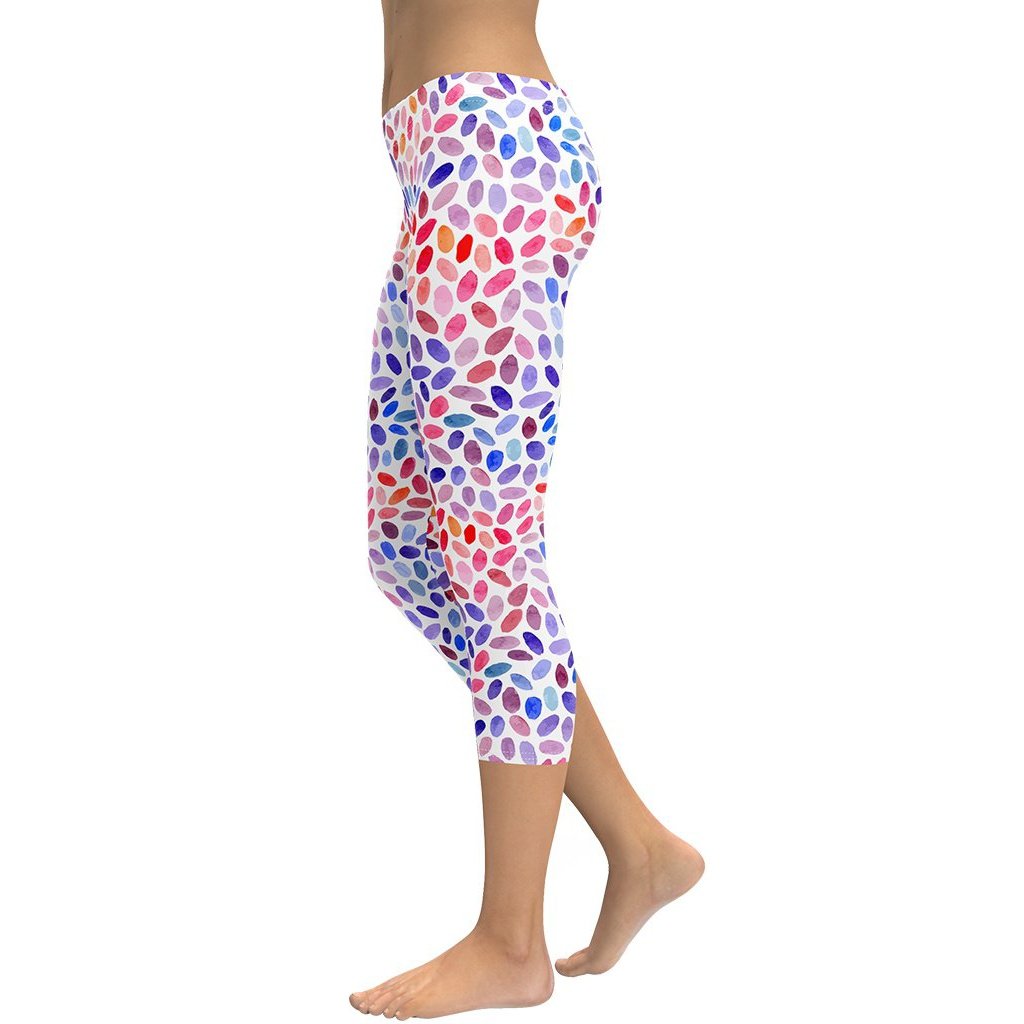 Watercolor Dot Capris
