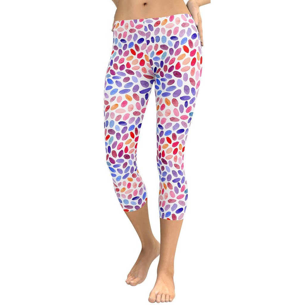 Watercolor Dot Capris